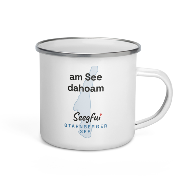 Emaille-Spruchtasse Starnberger See – Am See dahoam