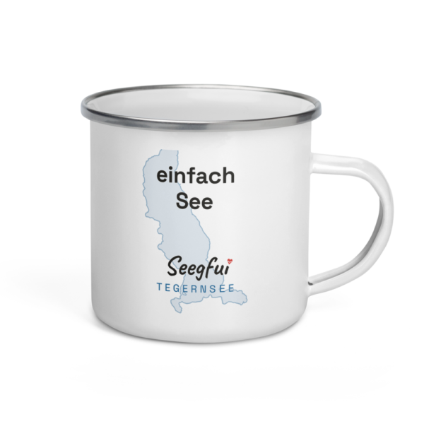 Emaille-Spruchtasse Tegernsee – Einfach See