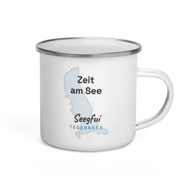 Emaille-Spruchtasse Tegernsee – Zeit am See