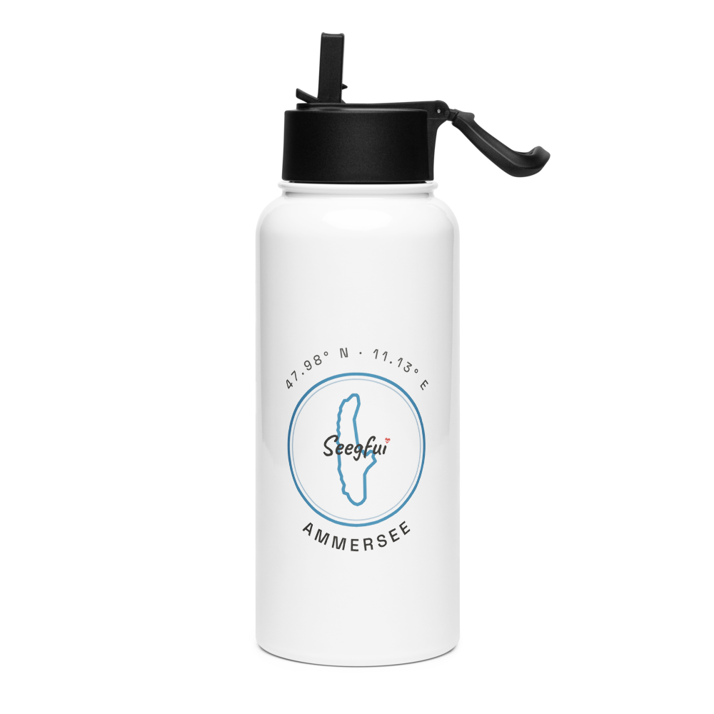 Seesiegel-Flasche Ammersee – Seegfui (See-Blau, beidseitig)