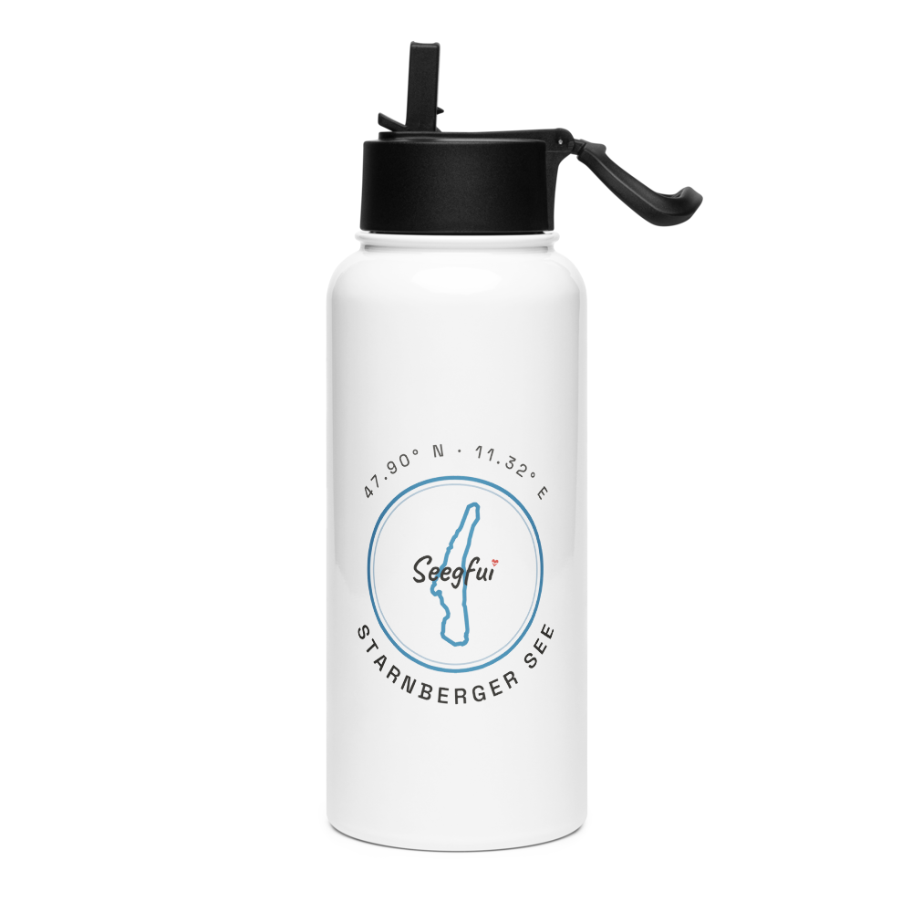 Seesiegel-Flasche Starnberger See – Seegfui (See-Blau, beidseitig)