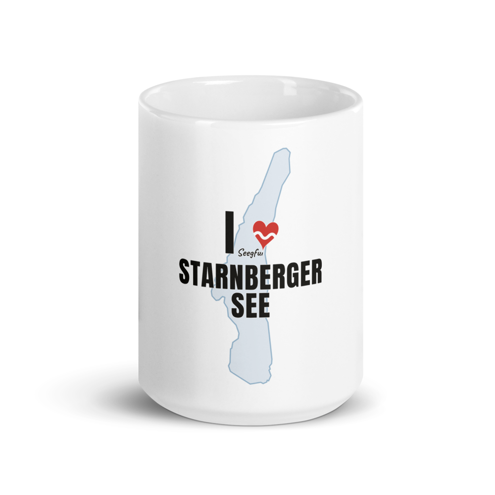 I ❤ Starnberger See – Tasse — I ♥ Starnberger See (See-Blau, Front)