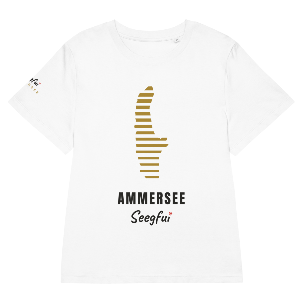 Sonne im Streifen – Ammersee – Damen (tailliert) Organic T-Shirt