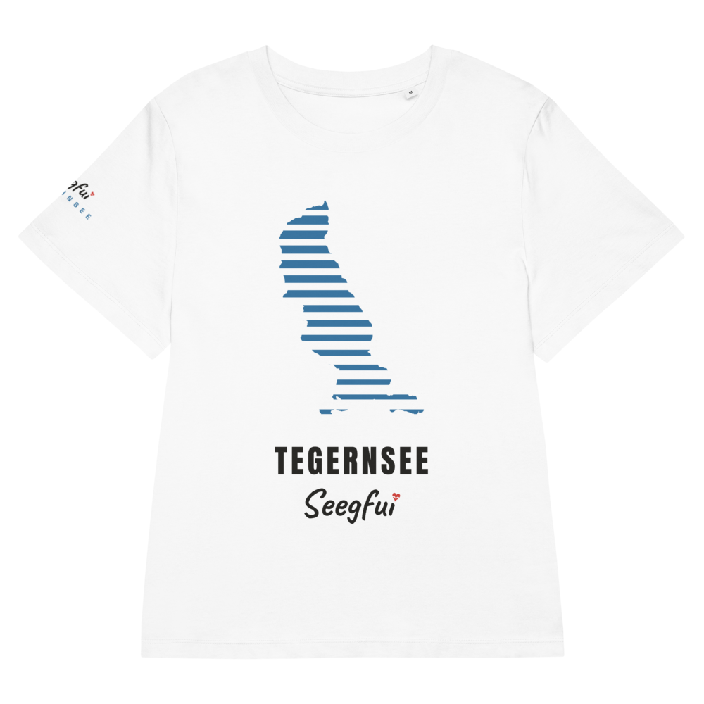 Sonne im Streifen – Tegernsee – Damen (tailliert) Organic T-Shirt – Seegfui