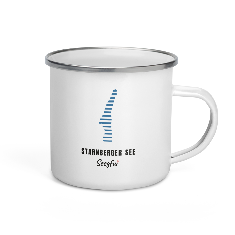 Sonnengfui Starnberger See – Emaille-Tasse – See-Blau, Hauptansicht