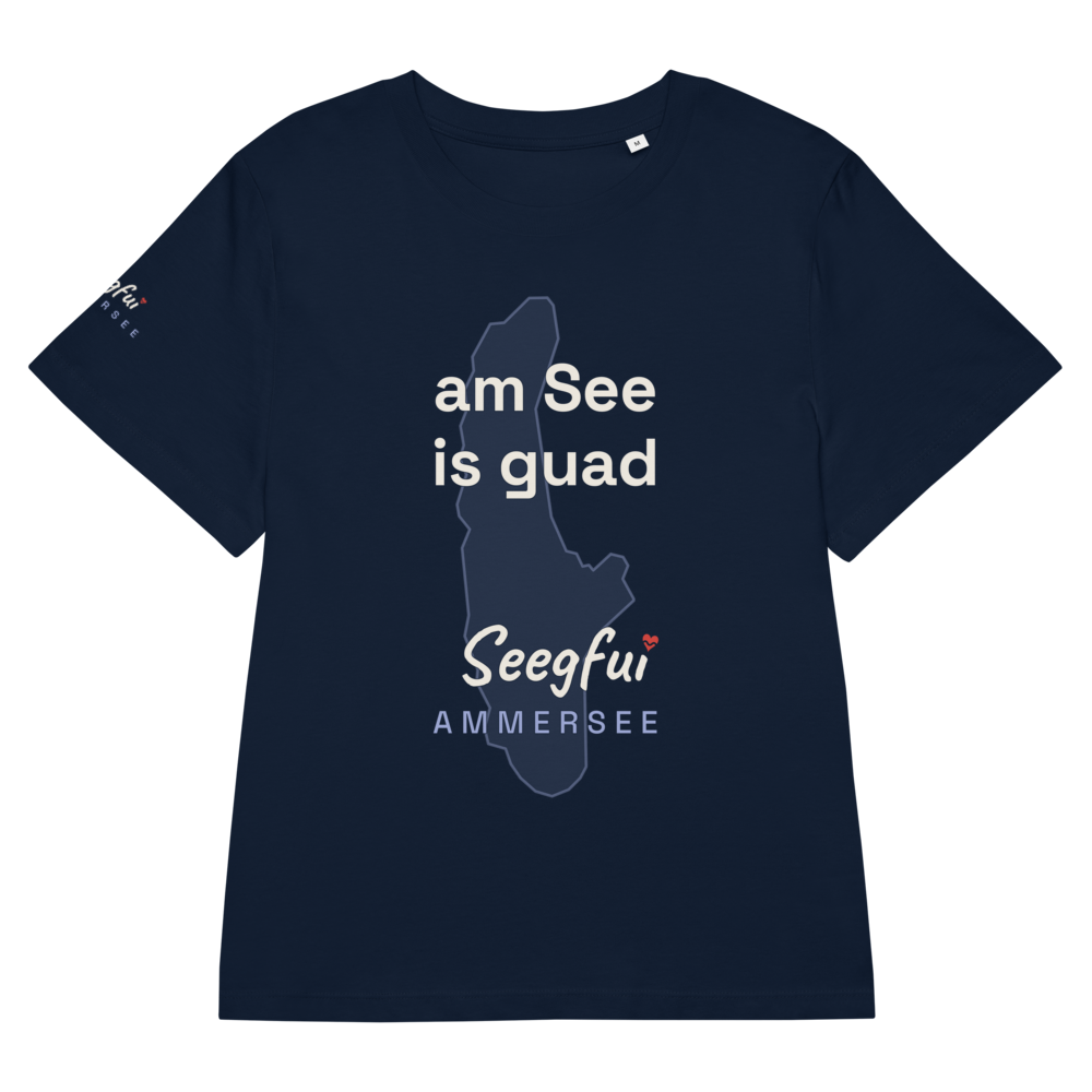 „Am See is' guad“ – Ammersee – Damen (tailliert) Organic T-Shirt