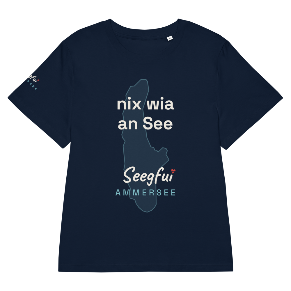 „Nix wia an See“ – Ammersee – Damen (tailliert) Organic T-Shirt