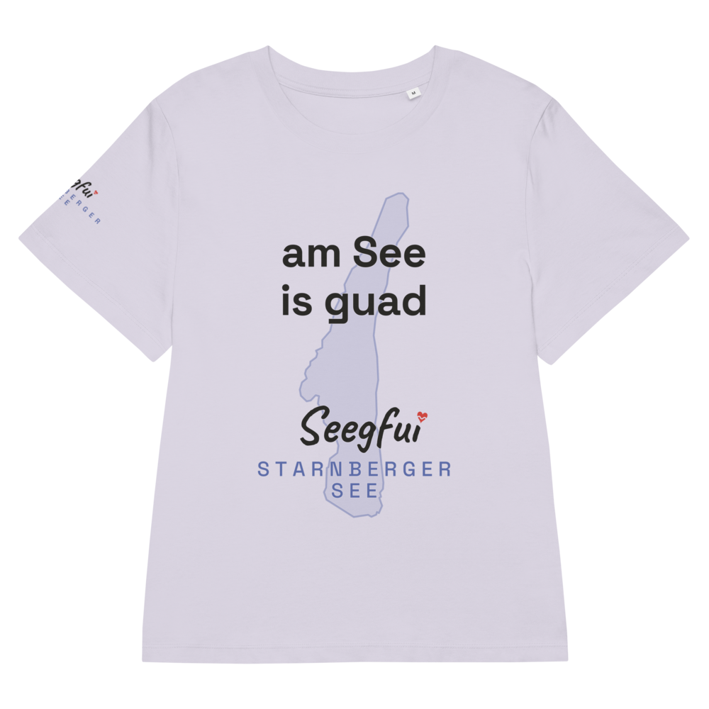 „Am See is' guad“ – Starnberger See – Damen (tailliert) Organic T-Shirt