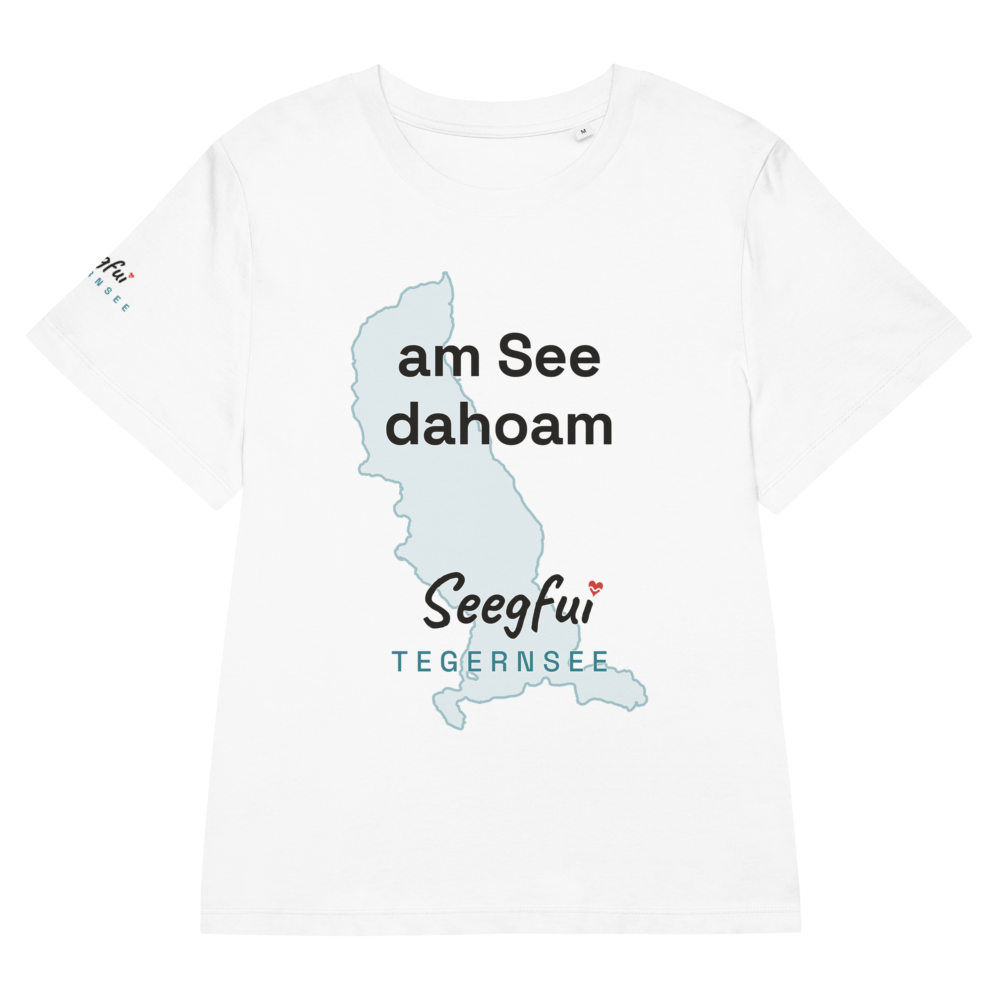 „Am See dahoam“ – Tegernsee – Damen (tailliert) Organic T-Shirt