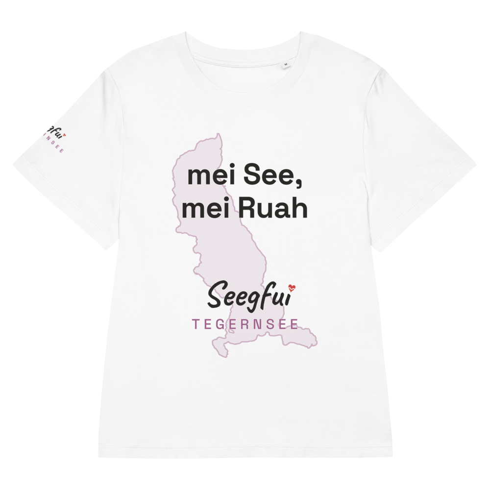 „Mei See, mei Ruah“ – Tegernsee – Damen (tailliert) Organic T-Shirt