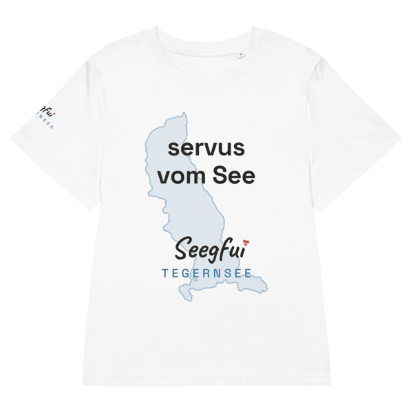„Servus vom See“ – Tegernsee – Damen (tailliert) Organic T-Shirt