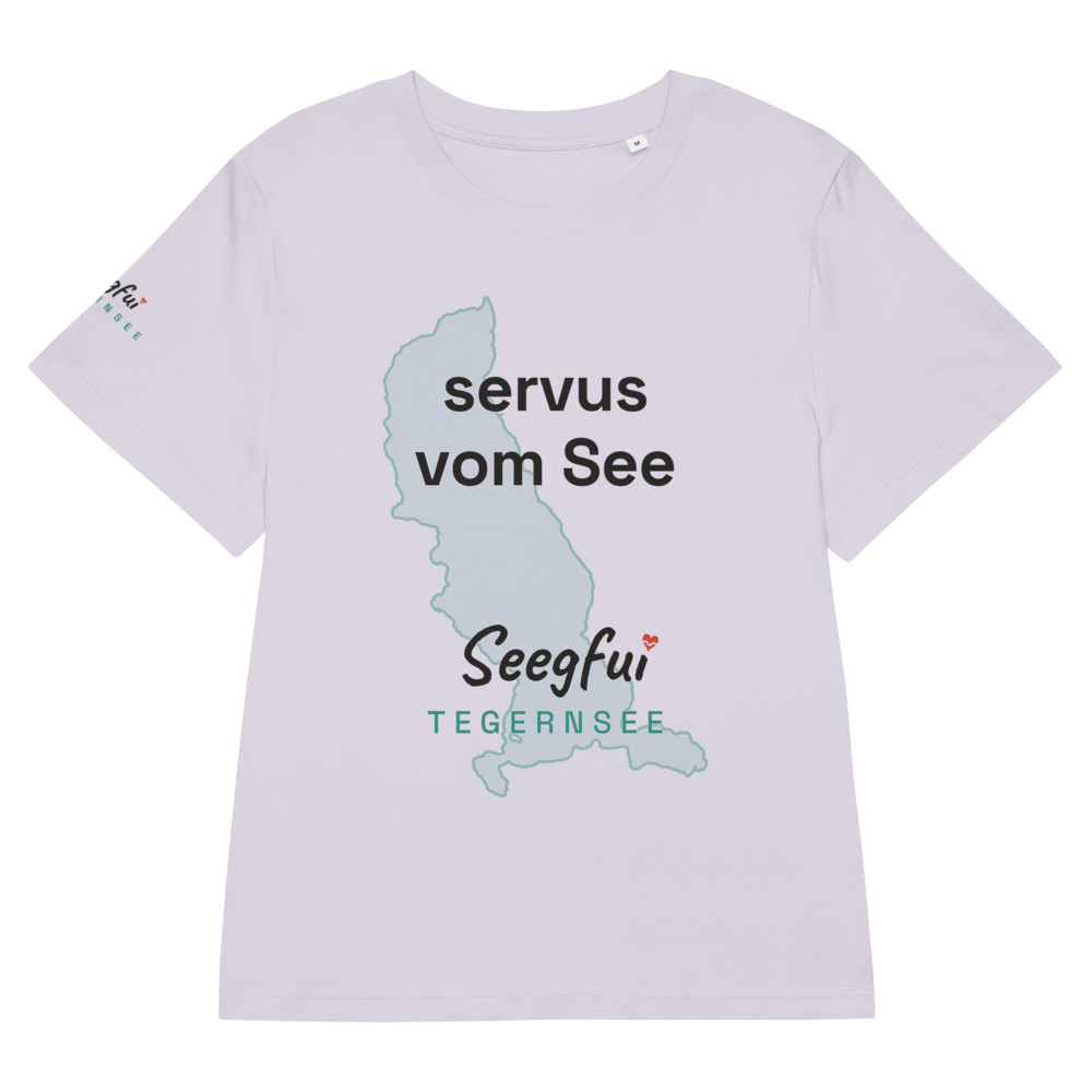 „Servus vom See“ – Tegernsee – Damen (tailliert) Organic T-Shirt