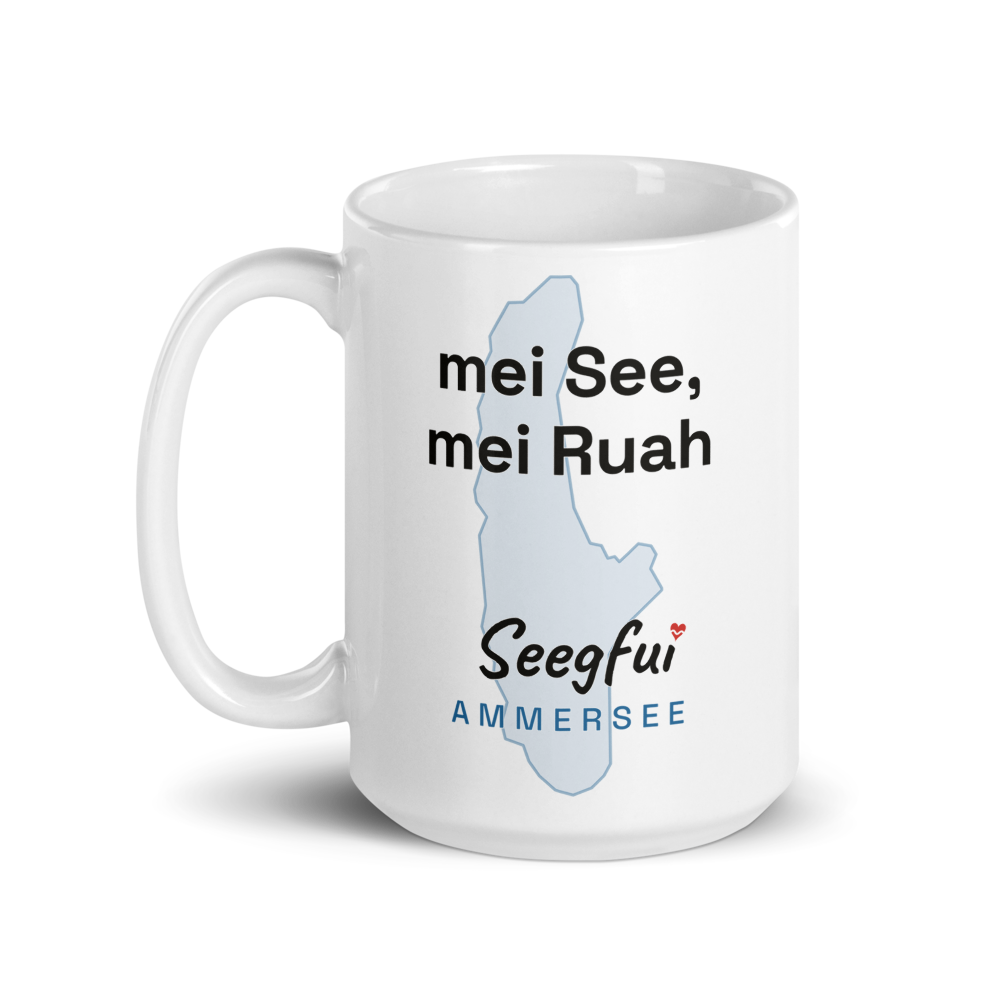 Spruch-Tasse Ammersee – Mei See, mei Ruah – Bild 2