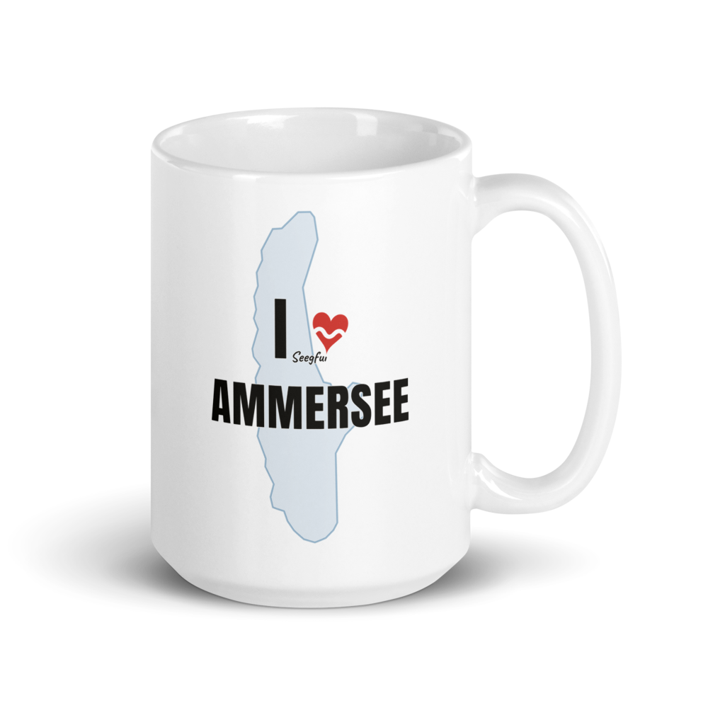 I love Ammersee Tasse Logo von vorne, Griff rechts