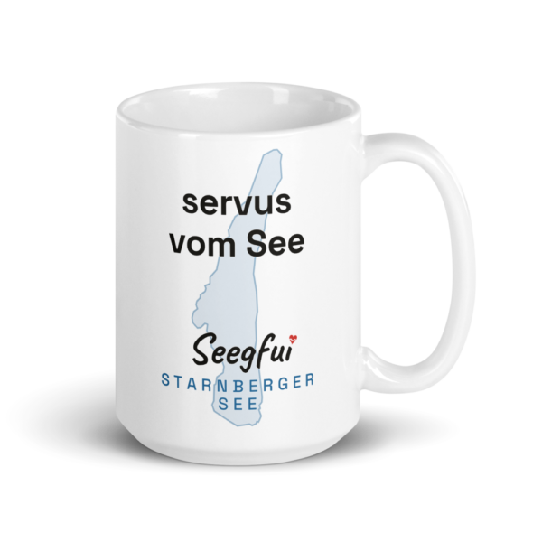 Spruch-Tasse Starnberger See – Servus vom See