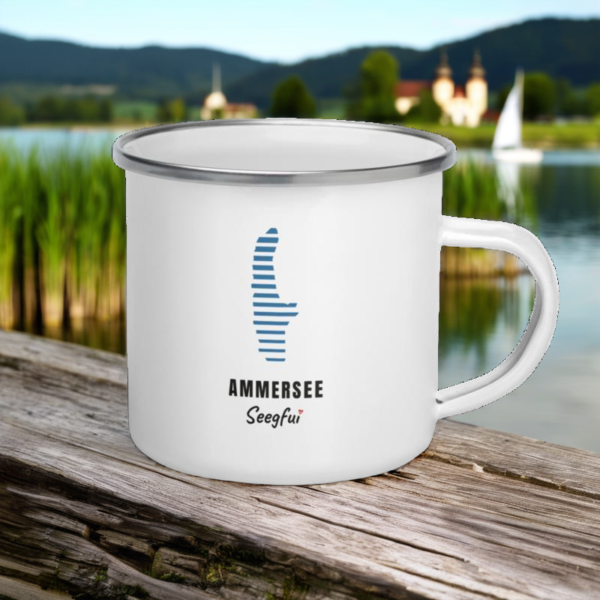 Sonnengfui Ammersee – Emaille-Tasse