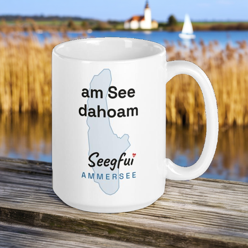 Spruch-Tasse Ammersee – Am See dahoam – Bild 3