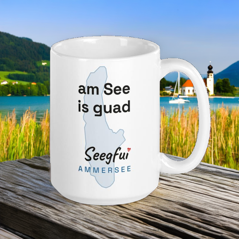 Spruch-Tasse Ammersee – Am See is guad – Bild 3