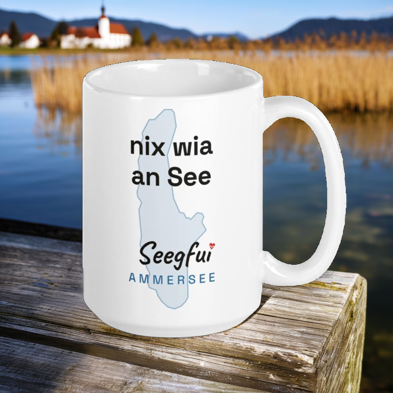 Spruch-Tasse Ammersee – Nix wia an See – Bild 3