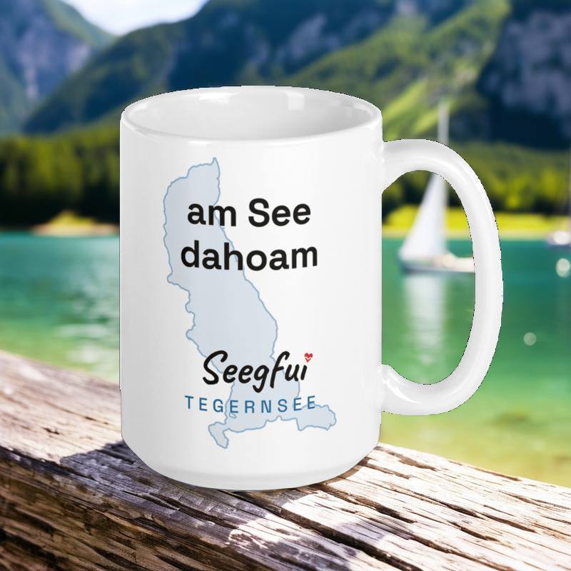 Spruch-Tasse Tegernsee – Am See dahoam – Bild 3