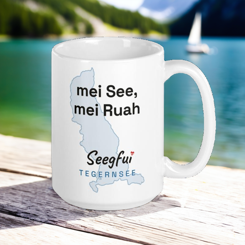 Spruch-Tasse Tegernsee – Mei See, mei Ruah – Bild 3