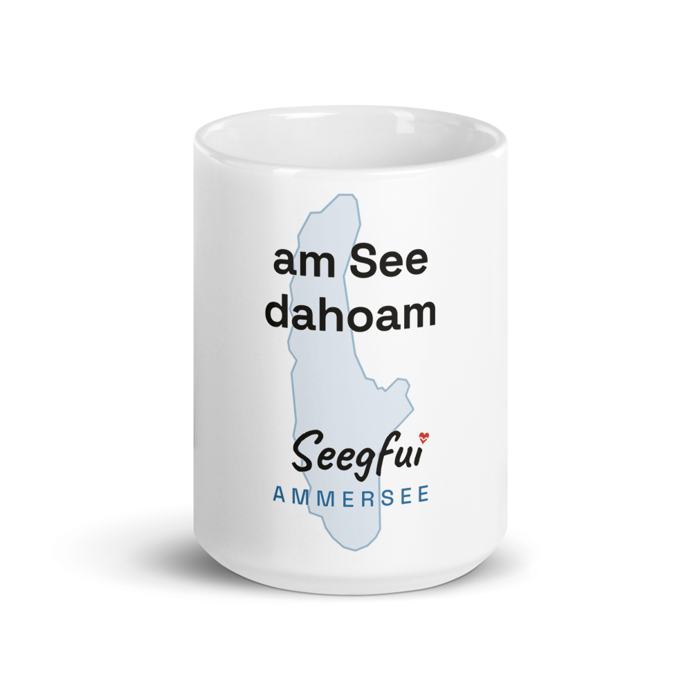 Spruch-Tasse Ammersee – Am See dahoam (Front)