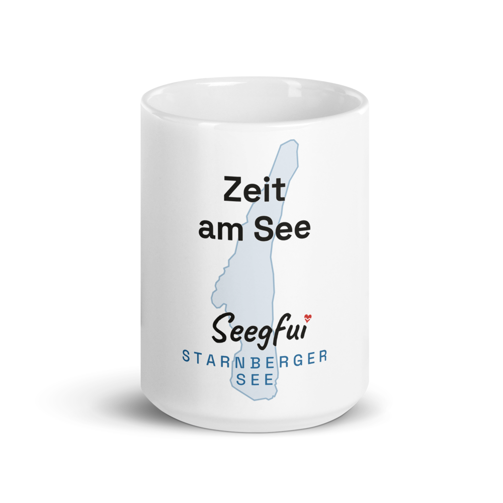 Spruch-Tasse Starnberger See – Zeit am See (Front)