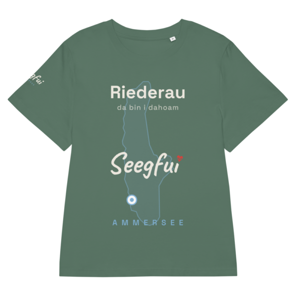 Riederau – da bin i dahoam (Ammersee) – Damen (tailliert) Organic T-Shirt