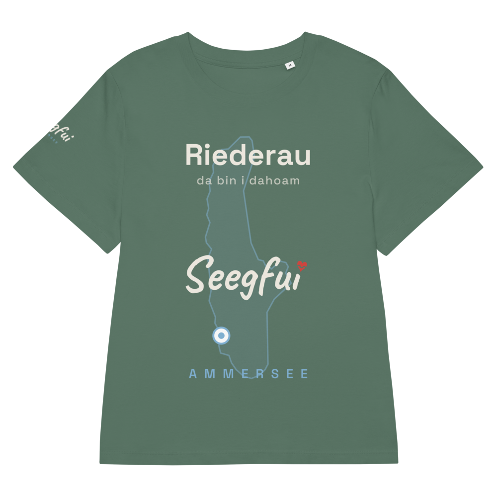Riederau – da bin i dahoam (Ammersee) – Damen (tailliert) Organic T-Shirt – Seegfui