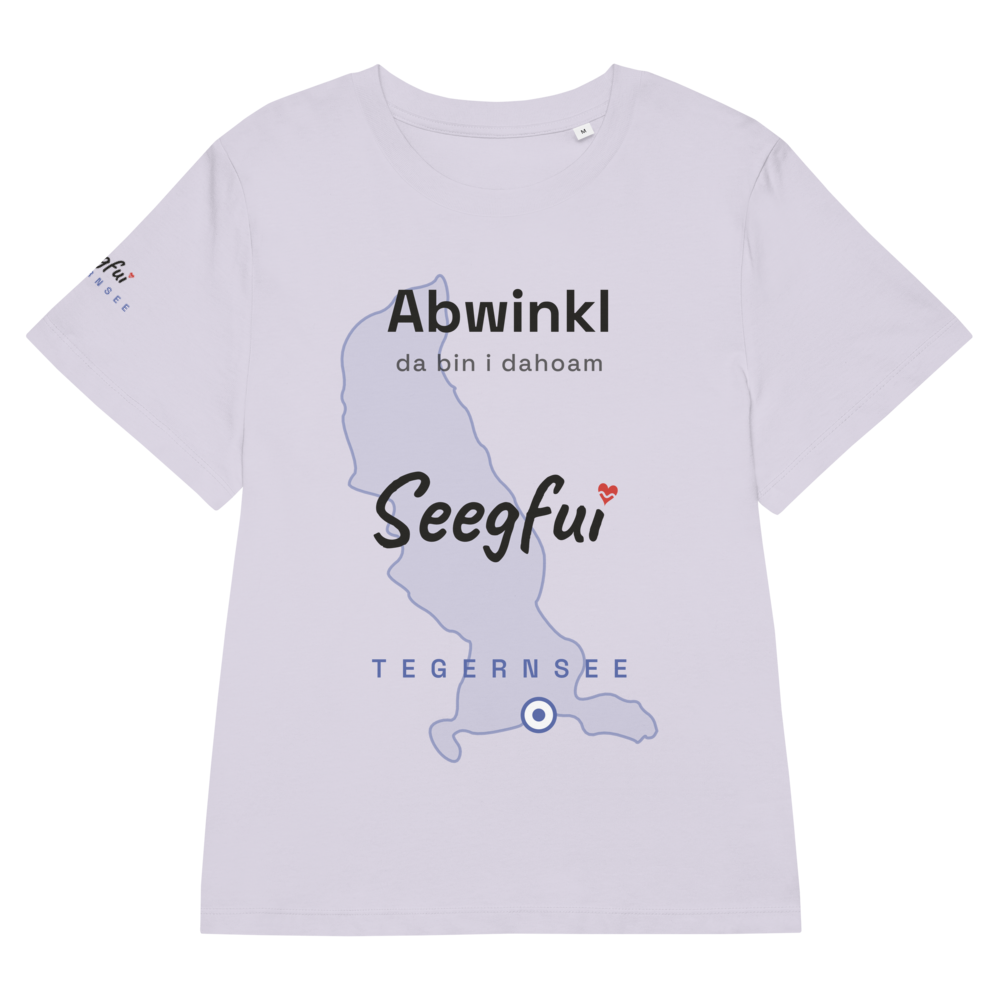 Abwinkl – da bin i dahoam (Tegernsee) – Damen (tailliert) Organic T-Shirt