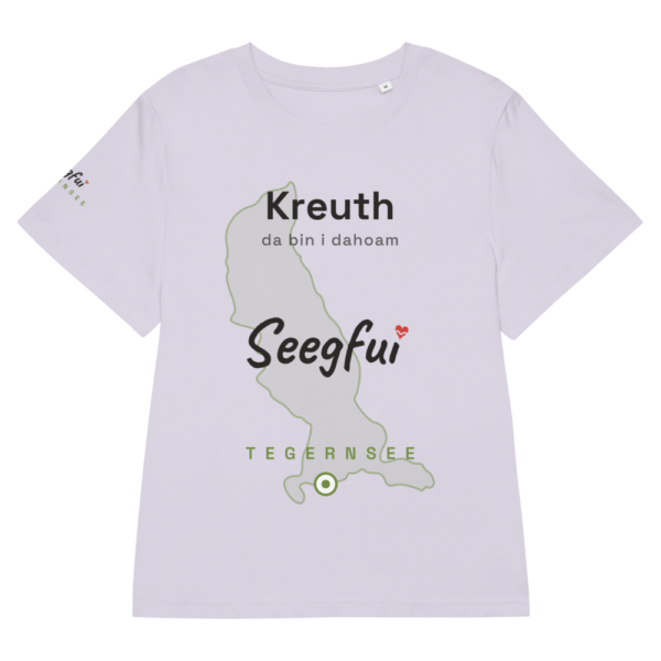 Kreuth – da bin i dahoam (Tegernsee) – Damen (tailliert) Organic T-Shirt