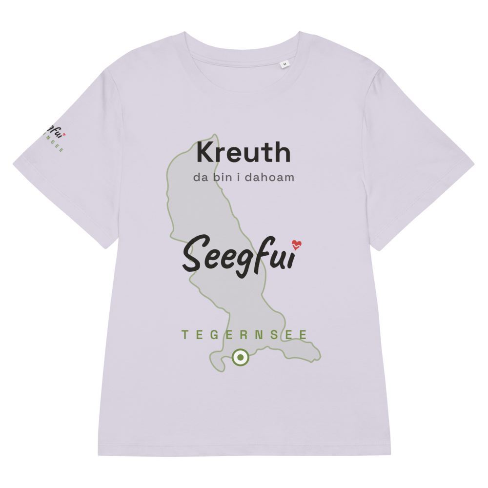 Kreuth – da bin i dahoam (Tegernsee) – Damen (tailliert) Organic T-Shirt