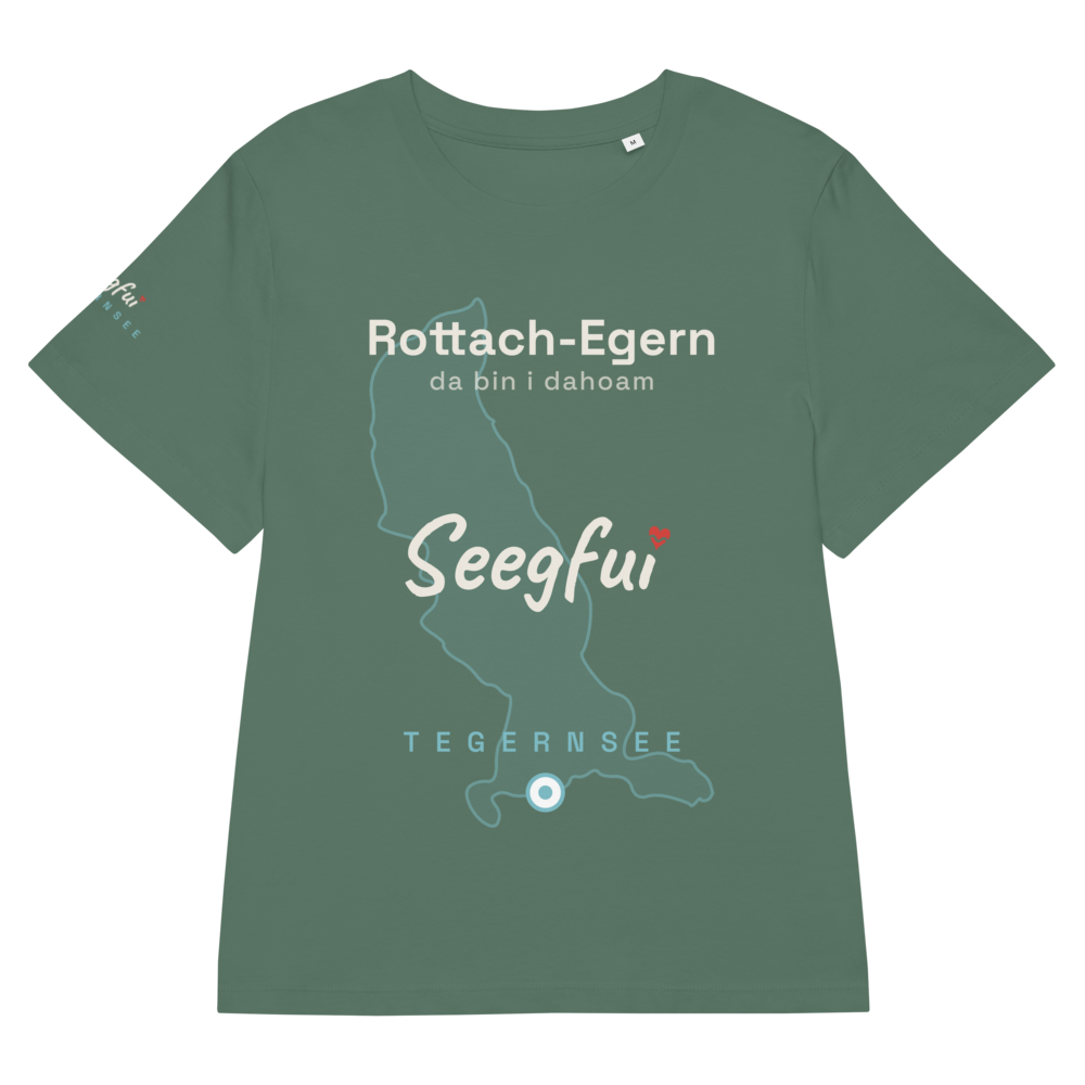 Rottach-Egern – da bin i dahoam (Tegernsee) – Damen (tailliert) Organic T-Shirt