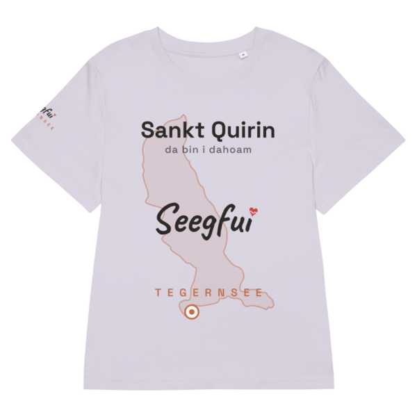 Sankt Quirin – da bin i dahoam (Tegernsee) – Damen (tailliert) Organic T-Shirt