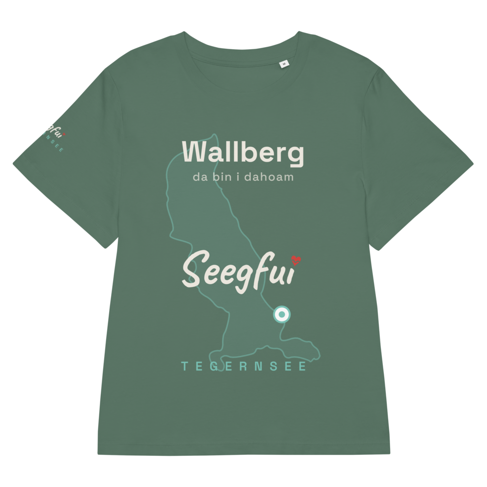 Wallberg – da bin i dahoam (Tegernsee) – Damen (tailliert) Organic T-Shirt