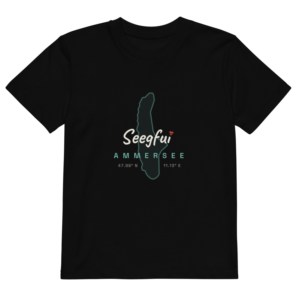 Ammersee – Koordinaten vom Glück (Kinder Premium T-Shirt – Bio-Baumwolle GOTS) – Seegfui