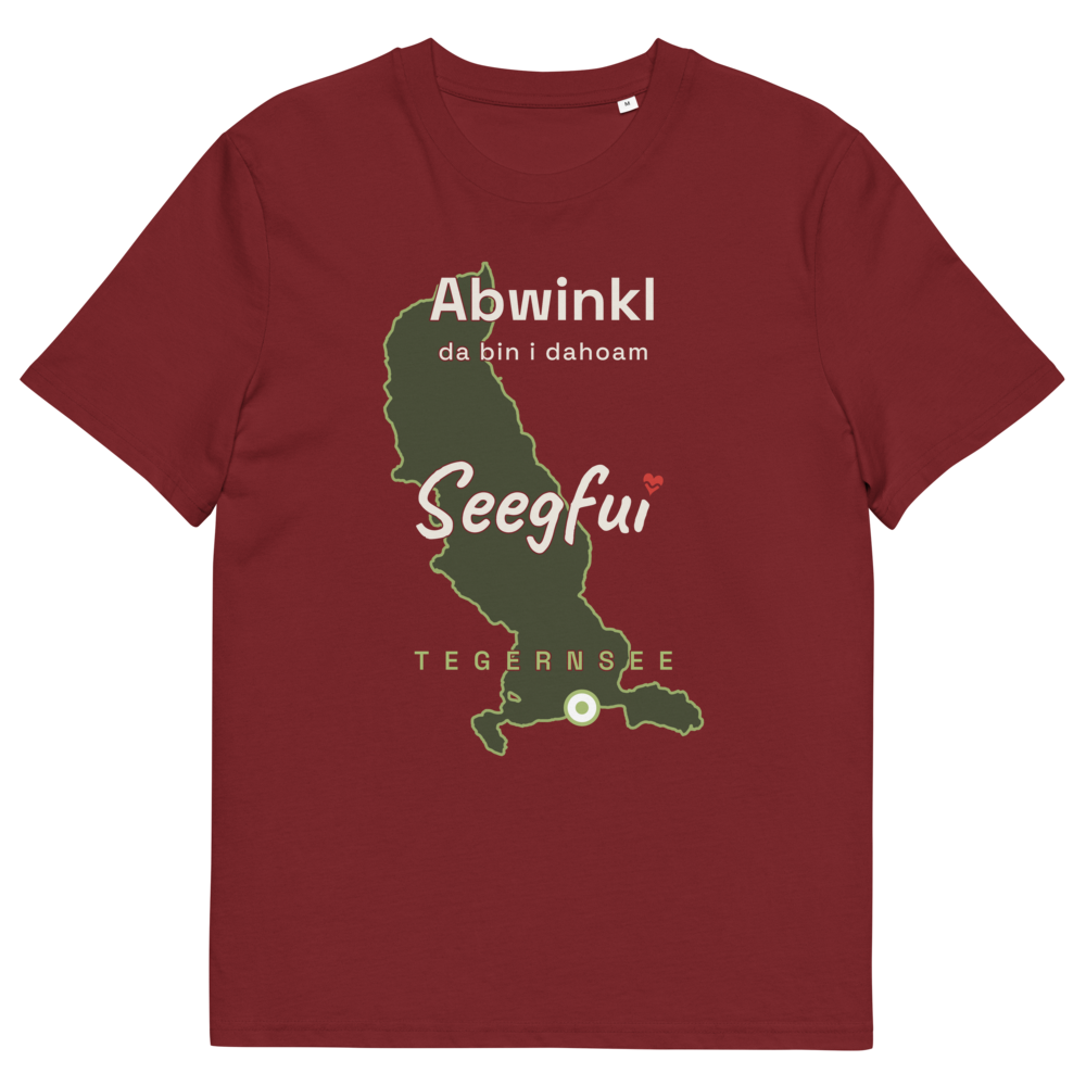 Abwinkl – da bin i dahoam (Tegernsee) – Unisex Organic T-Shirt