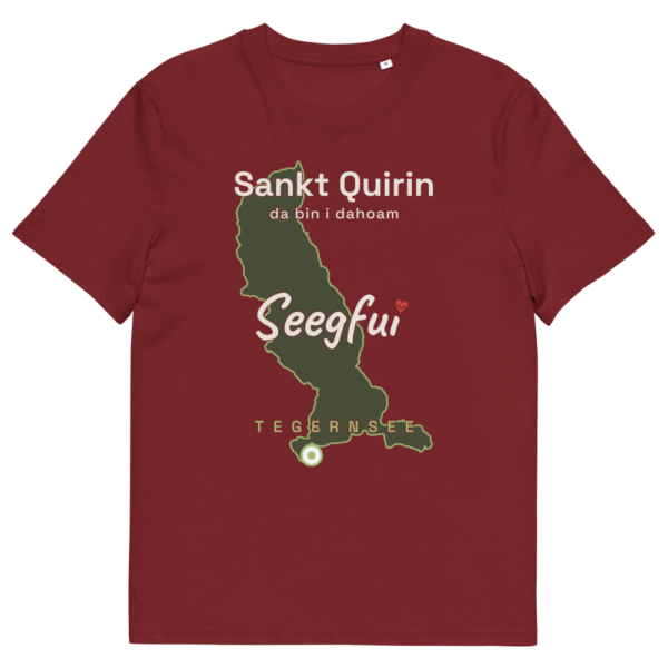 Sankt Quirin – da bin i dahoam (Tegernsee) – Unisex Organic T-Shirt