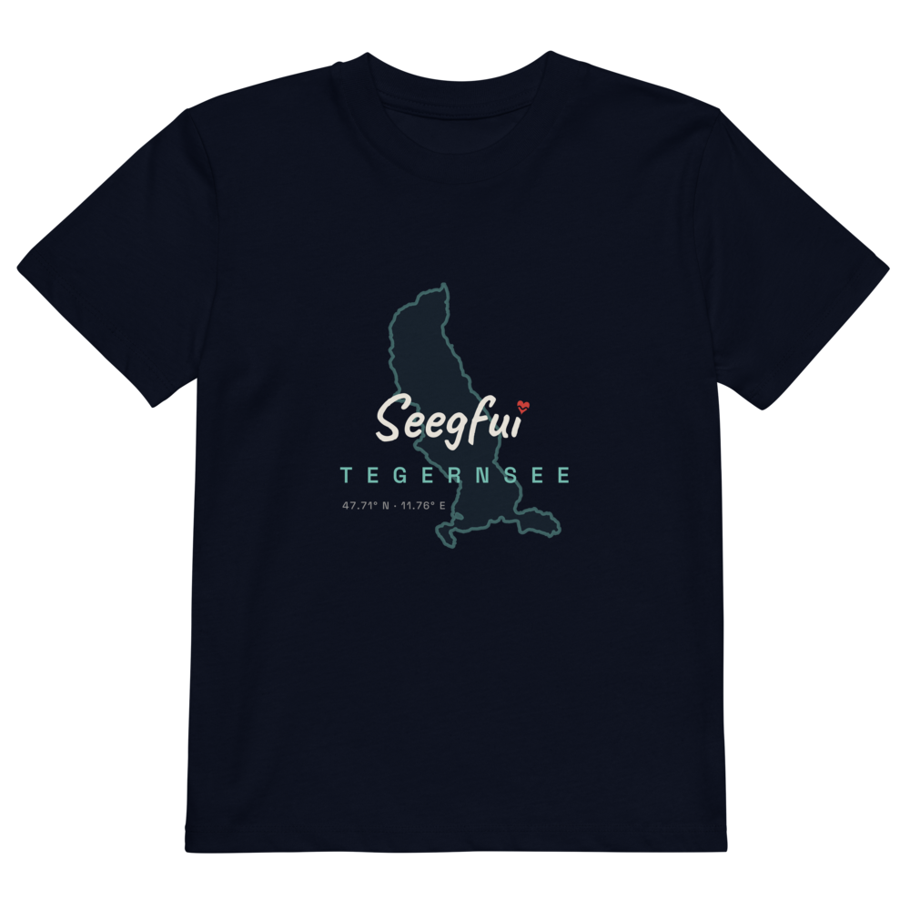 Tegernsee – Koordinaten vom Glück (Kinder Premium T-Shirt – Bio-Baumwolle GOTS) – Seegfui